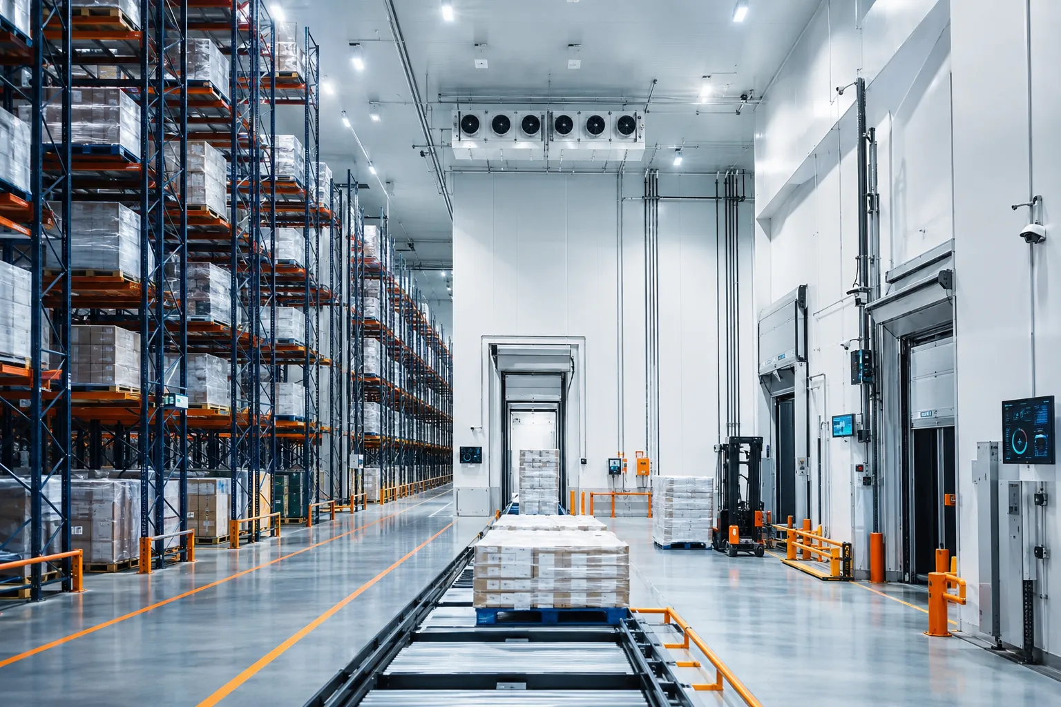 Interior cold room distribusi produk di Batam