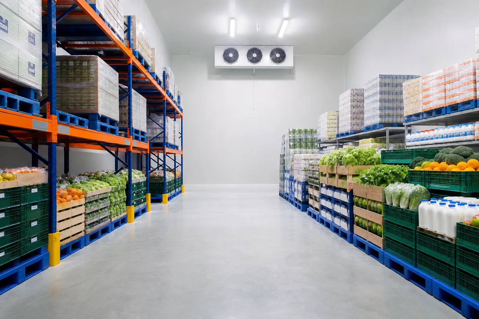 Interior cold room distribusi produk di Bogor
