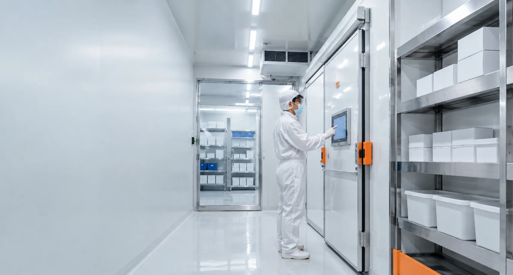 Cold room standar vaksin dengan teknisi dan monitoring suhu