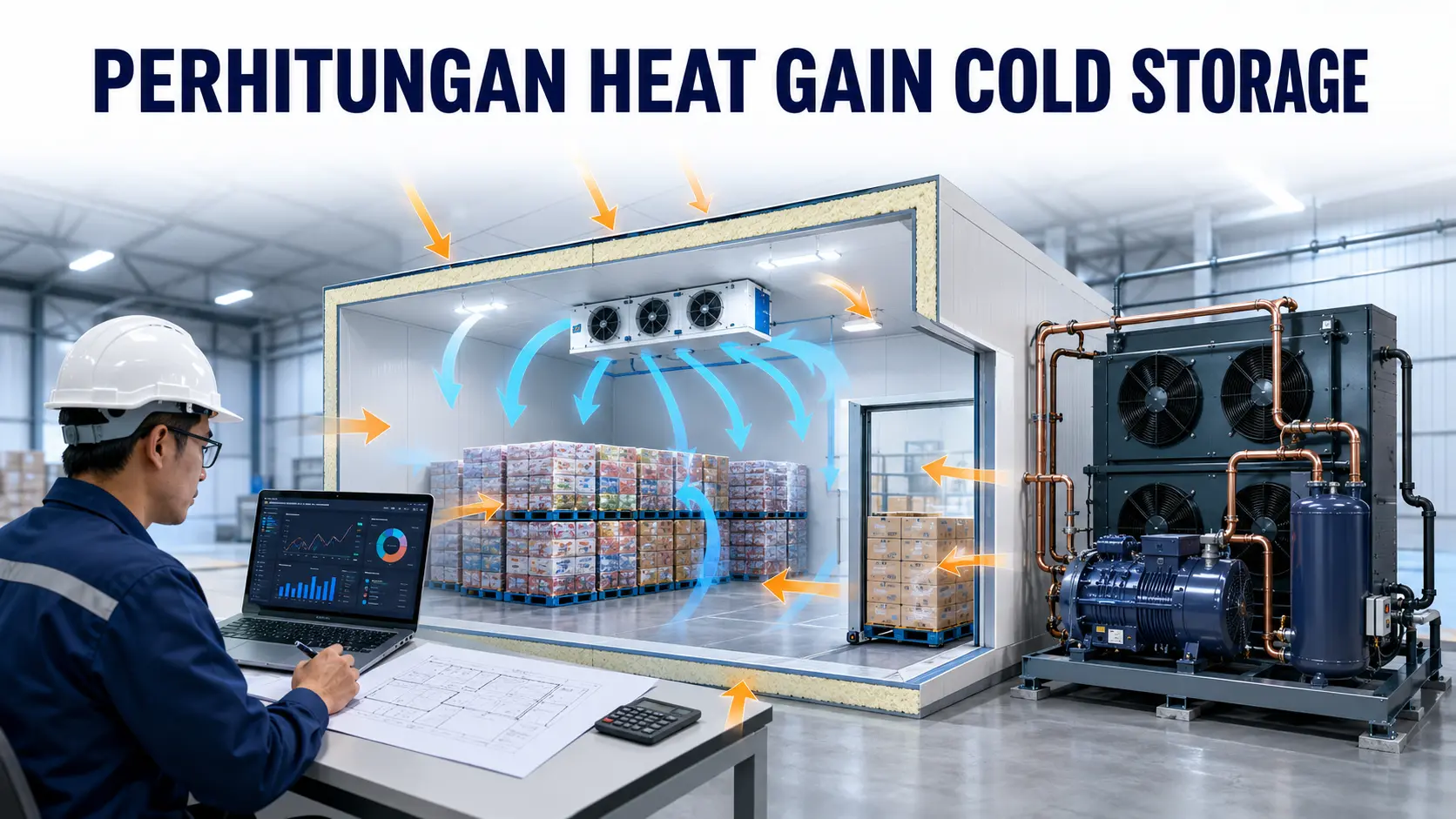 perhitungan heat gain cold storage — Perhitungan Heat Gain Cold Storage Sebelum Beli Mesin